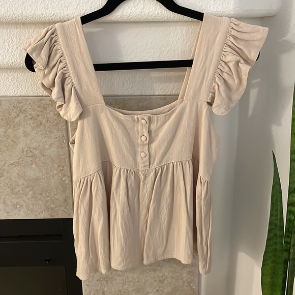 Miou Muse Sleeveless Linen Top - Picture 2 of 5